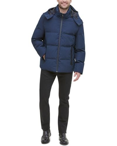 Cole Haan Kenny Puffer Parka Jacket - Blue