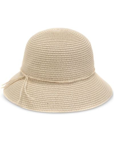 Style & Co. Packable Straw Cloche Hat - Natural