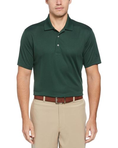 PGA TOUR Airflux Mesh Short Sleeve Golf Polo Shirt - Green