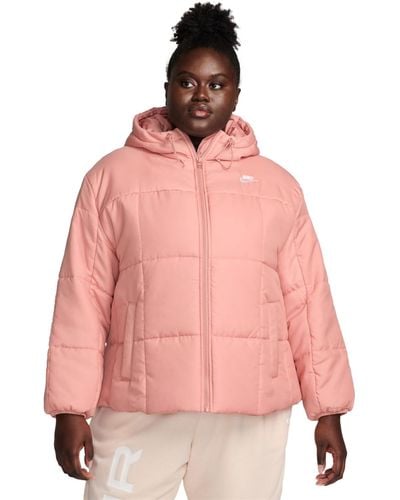 Nike Plus Size Active Sportswear Essential Therma-fit Puffer Jacket - Pink
