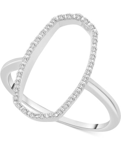 Wrapped in Love Diamond Open Oval Frame Ring (1/10 Ct. T.w. - Metallic