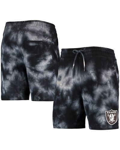 KTZ Las Vegas Raiders Tie-dye Shorts - Black