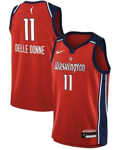 Nike Big Boys And Girls Elena Delle Donne Washington Mystics 2021 Explorer Edition Victory Player Jersey - Red