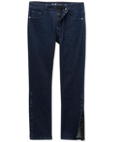 Seven7 Vouvant Adaptive Slim-straight Fit Power Stretch Textured Jeans - Blue