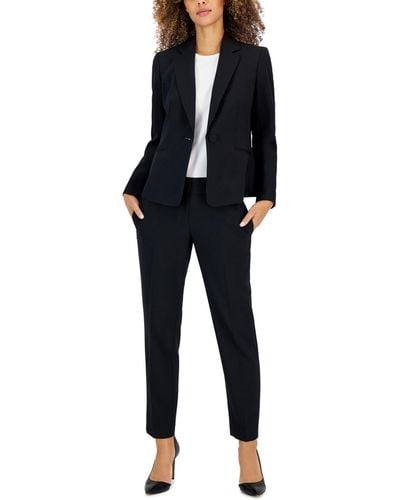Le Suit Crepe One-button Pantsuit - Black