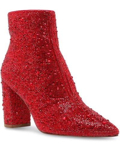 Betsey Johnson Cady Evening Booties - Red