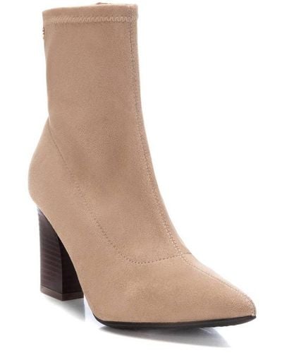 Xti Suede Dress Boots By - Natural