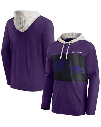 Fanatics Baltimore Ravens Long Sleeve Hoodie T-shirt - Purple