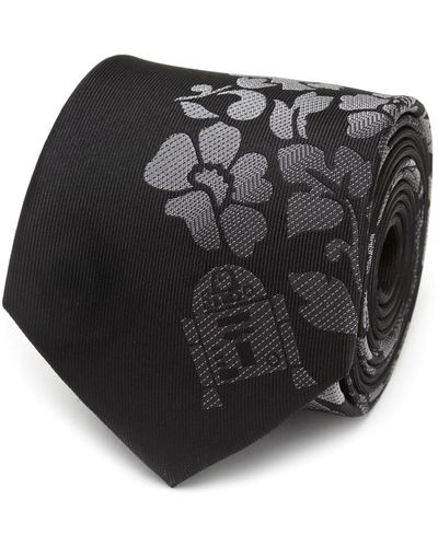 Star Wars R2d2 Floral Tie - Black