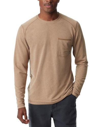 BASS OUTDOOR Long-sleeve Ribbed T-shirt - Natural