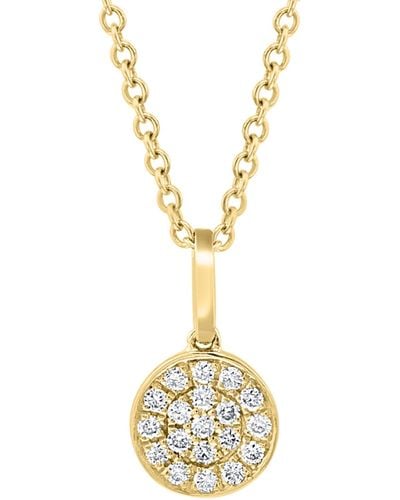 Effy Effy Diamond Pave Cluster 18" Pendant Necklace (1/10 Ct. T.w. - Metallic