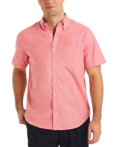 Nautica Classic-fit Solid Button-down Oxford Shirt - Pink