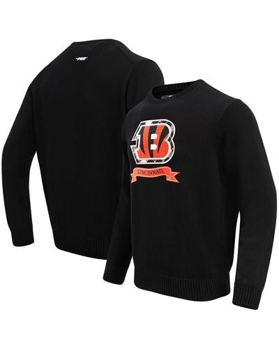 Pro Standard Cincinnati Bengals Prep Knit Sweater - Black