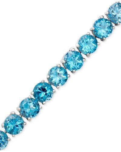 Macy's Sterling Silver Bracelet (20 Ct. T.w.) - Blue
