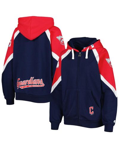 Women's Atlanta Braves Starter Navy/Red Playmaker Raglan Pullover