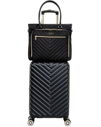 Kenneth Cole Madison Square Hardside Chevron Expandable luggage - Black