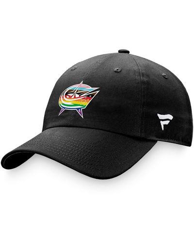 Fanatics Columbus Blue Jackets Team Logo Pride Adjustable Hat - Black