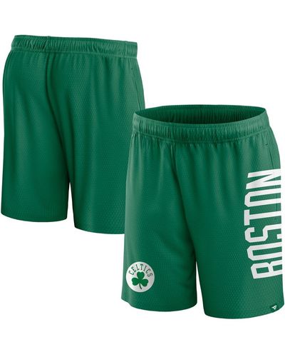 Fanatics Boston Celtics Post Up Mesh Shorts - Green