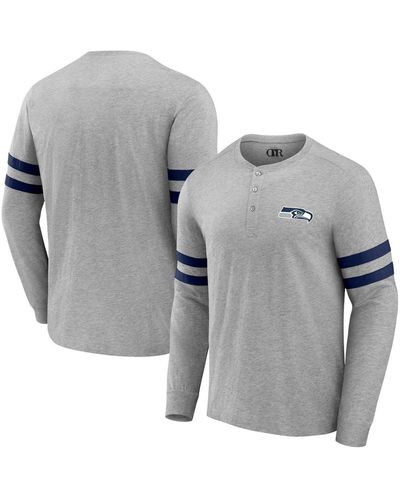 Fanatics Nfl X Darius Rucker Collection By Seattle Seahawks Henley Long Sleeve T-shirt - Gray