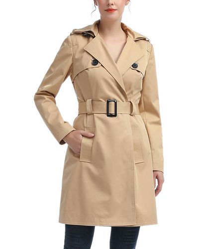 Kimi + Kai Angie Water Resist Hooded Trench Coat - Natural