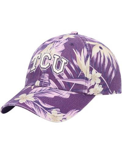 '47 Tcu Horned Frogs Tropicalia Clean Up Adjustable Hat - Purple