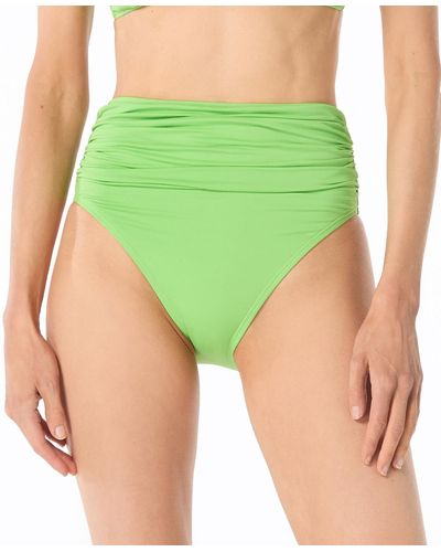 Michael Kors Michael O-ring High-waist Bikini Bottoms - Green