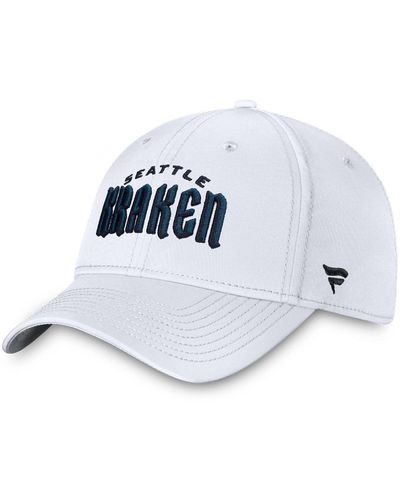 Fanatics Seattle Kraken Wordmark Flex Hat - White