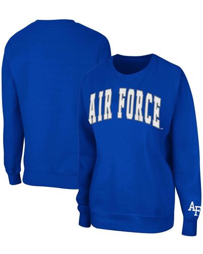 Colosseum Athletics Air Force Falcons Campanile Pullover Sweatshirt - Blue