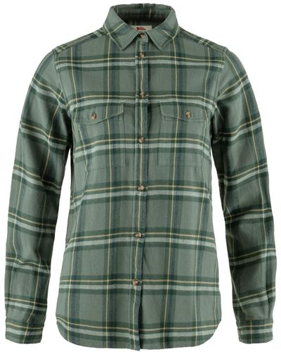Fjallraven Ovik Heavy Cotton Flannel Shirt - Green