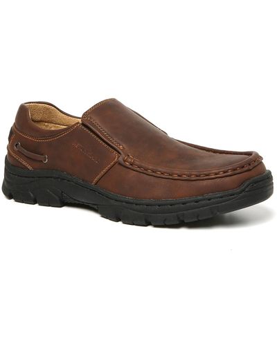 Aston Marc Slip On Comfort Casual Shoes - Brown