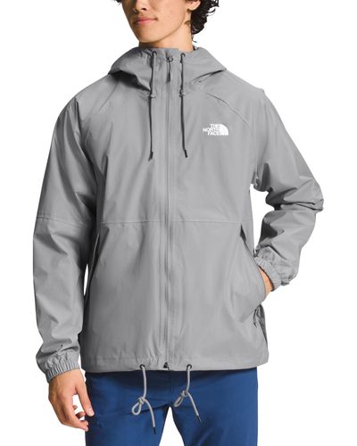 The North Face Antora Water-repellent Hooded Rain Jacket - Gray