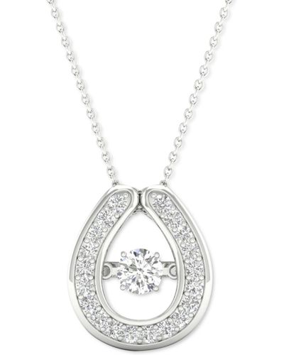 Twinkling Diamond Star Diamond Framed 18" Pendant Necklace (1/5 Ct. T.w. - White