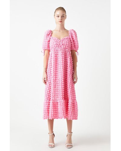 Endless Rose Textured Maxi Dress - Pink