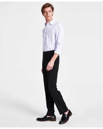 Calvin Klein Slim-fit Performance Dress Pants - Black