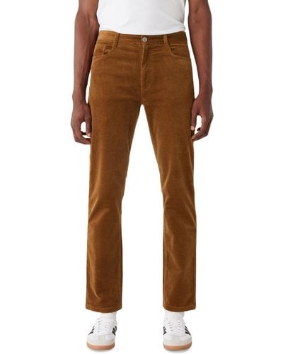 Frank And Oak Slim Fit Five Pocket Stretch Corduroy Pants - Brown