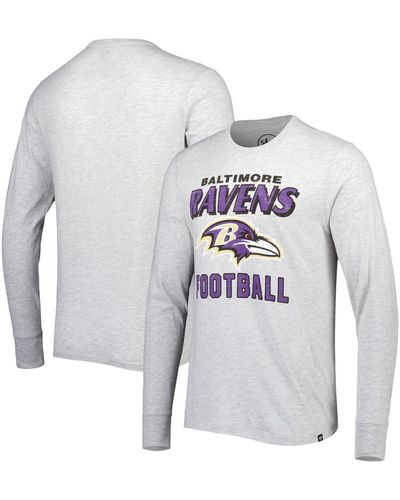 '47 Baltimore Ravens Dozer Franklin Long Sleeve T-shirt - Gray