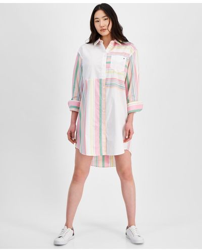 Tommy Hilfiger Striped Patchwork Shirtdress - Multicolor