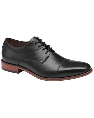 Johnston & Murphy Archer Cap Toe Oxford Shoes - Black