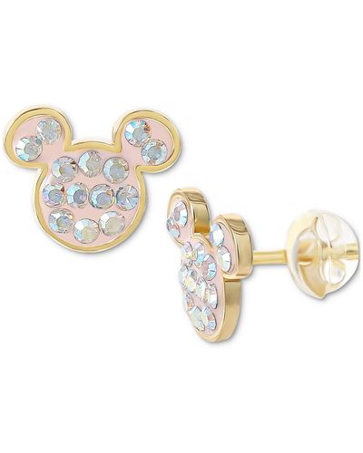 Disney Crystal Mickey Mouse Stud Earrings - Metallic