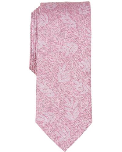 BarIII Ocala Skinny Floral Tie - Pink