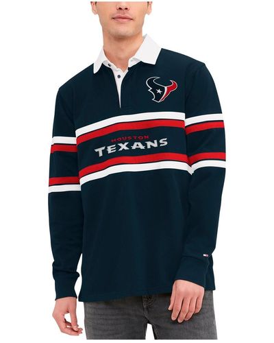 Tommy Hilfiger Houston Texans Cory Varsity Rugby Long Sleeve T-shirt - Blue