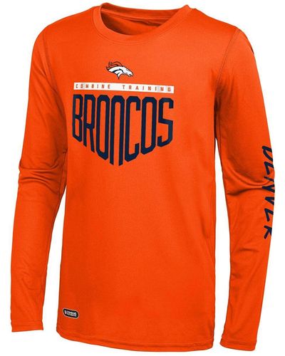 Outerstuff Denver Broncos Impact Long Sleeve T-shirt - Orange