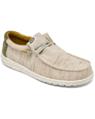 Hey Dude Wally Jersey Casual Moccasin Sneakers From Finish Line - White