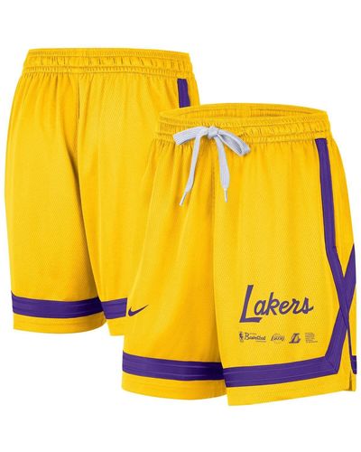 Nike Gold Golden State Warriors Crossover Performance Shorts - Metallic