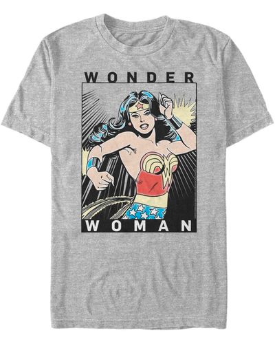 Fifth Sun Wonder Woman Formidable Woman Short Sleeve T-shirt - Gray