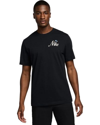 Nike Classic-fit Embroidered Logo Graphic Golf T-shirt - Black