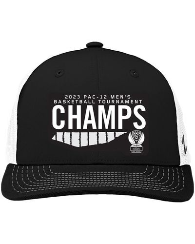 Zephyr Arizona Wildcats 2023 Pac-12 Basketball Conference Tournament Champions Locker Room Adjustable Hat - Black