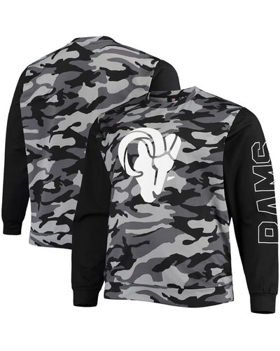 FOCO Los Angeles Rams Camo Long Sleeve T-shirt - Black