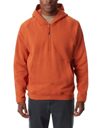 BASS OUTDOOR Quarter-zip Long Sleeve Hoodie - Orange