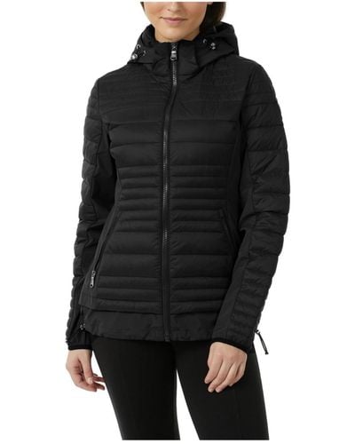 Pajar Makani Ladies Channel Quilted Light Weight Mixed Media Jacket - Black